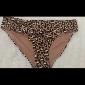 aerie animal leopard print bikini bottom  small